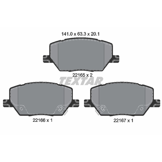 2216501 - Brake Pad Set, disc brake 