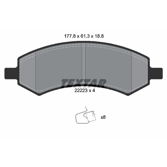 2222301 - Brake Pad Set, disc brake 