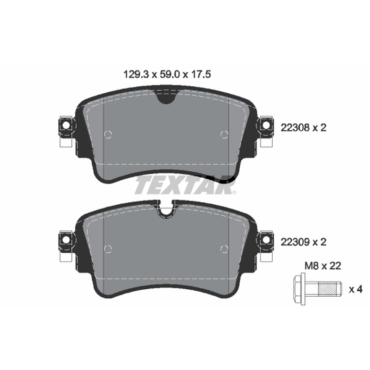 2230801 - Brake Pad Set, disc brake 