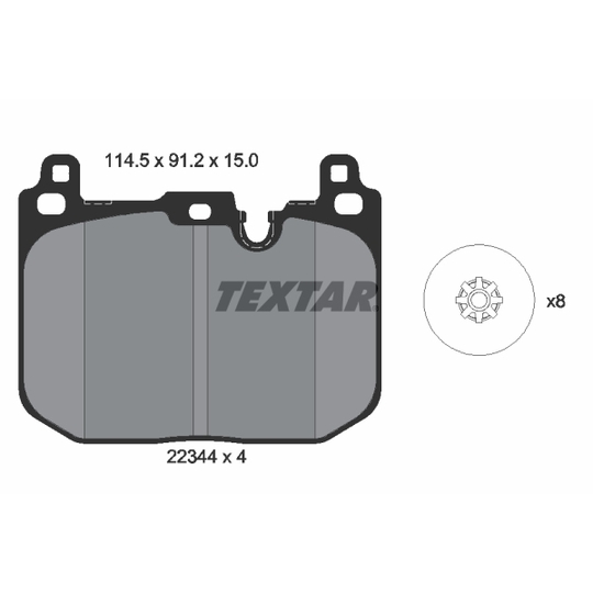 2234401 - Brake Pad Set, disc brake 