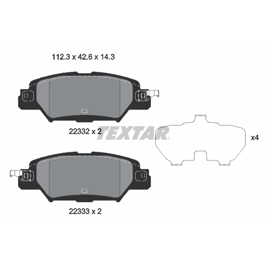 2233201 - Brake Pad Set, disc brake 