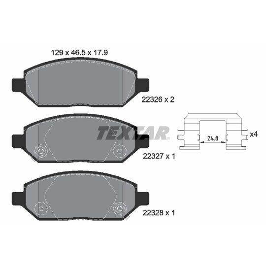 2232601 - Brake Pad Set, disc brake 