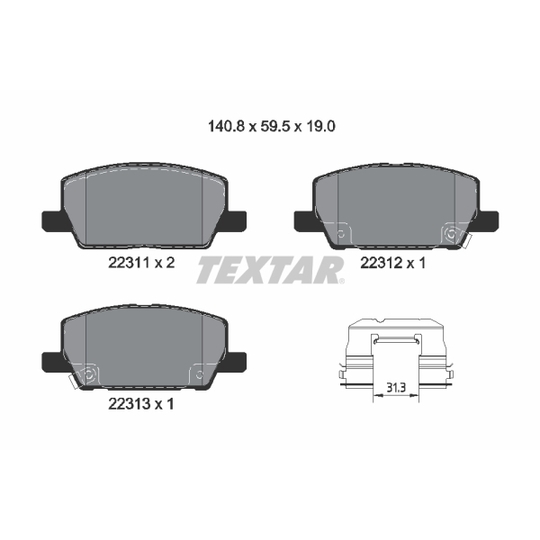 2231102 - Brake Pad Set, disc brake 