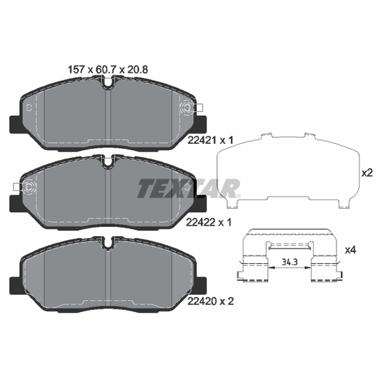 2242101 - Brake Pad Set, disc brake 