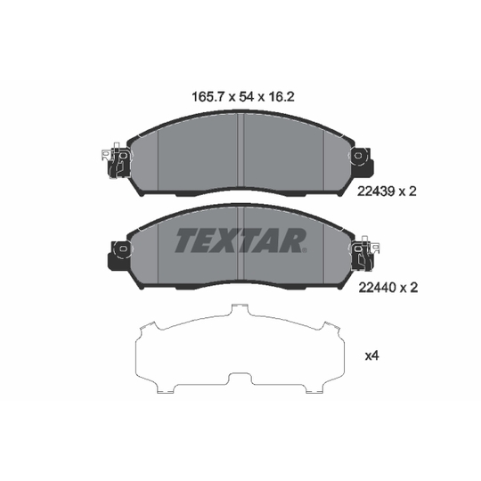 2243901 - Brake Pad Set, disc brake 