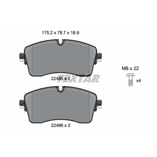 2248503 - Brake Pad Set, disc brake 