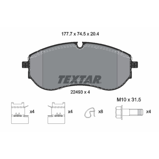 2249301 - Brake Pad Set, disc brake 