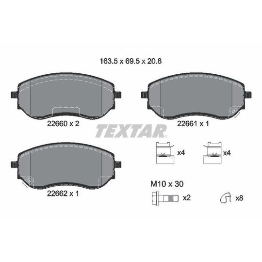 2266001 - Brake Pad Set, disc brake 