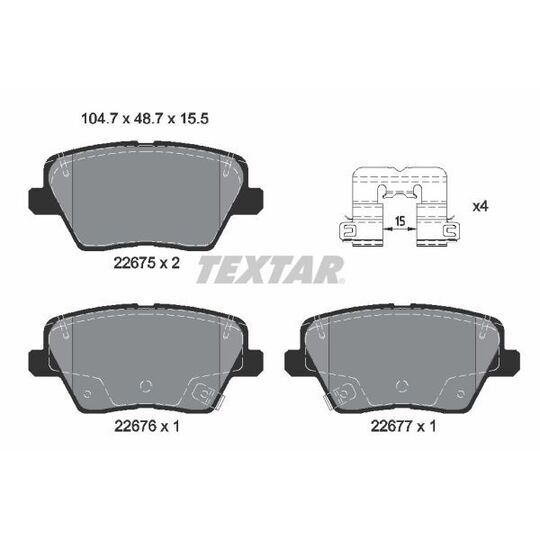 2267501 - Brake Pad Set, disc brake 