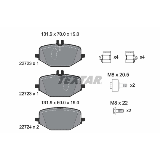 2272301 - Brake Pad Set, disc brake 