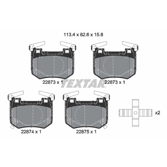 2287301 - Brake Pad Set, disc brake 