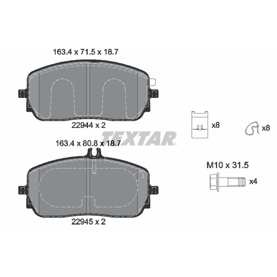 2294401 - Brake Pad Set, disc brake 