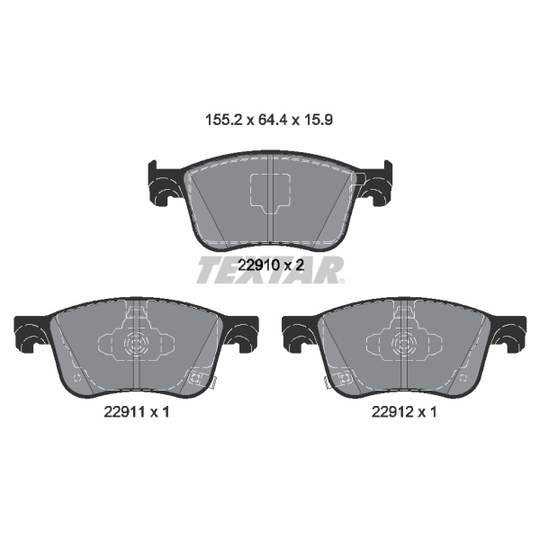 2291001 - Brake Pad Set, disc brake 