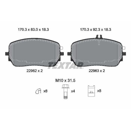 2296201 - Brake Pad Set, disc brake 