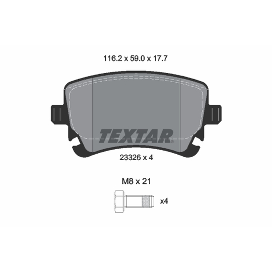 2332611 - Brake Pad Set, disc brake 