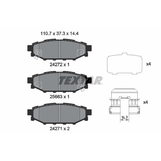 2427201 - Brake Pad Set, disc brake 