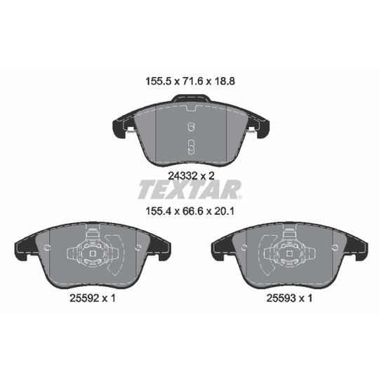 2433205 - Brake Pad Set, disc brake 
