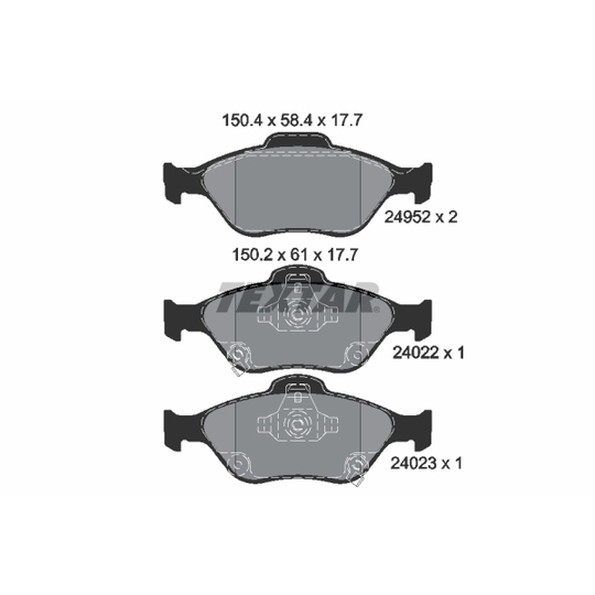 2495201 - Brake Pad Set, disc brake 
