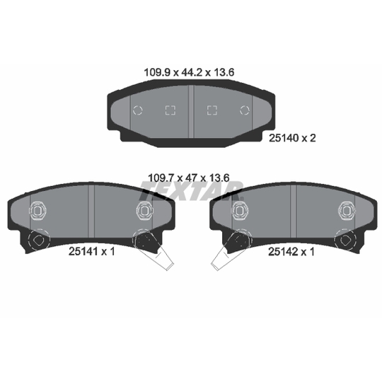 2514001 - Brake Pad Set, disc brake 