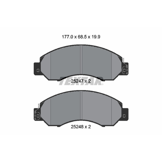 2524701 - Piduriklotsi komplekt, ketaspidur 