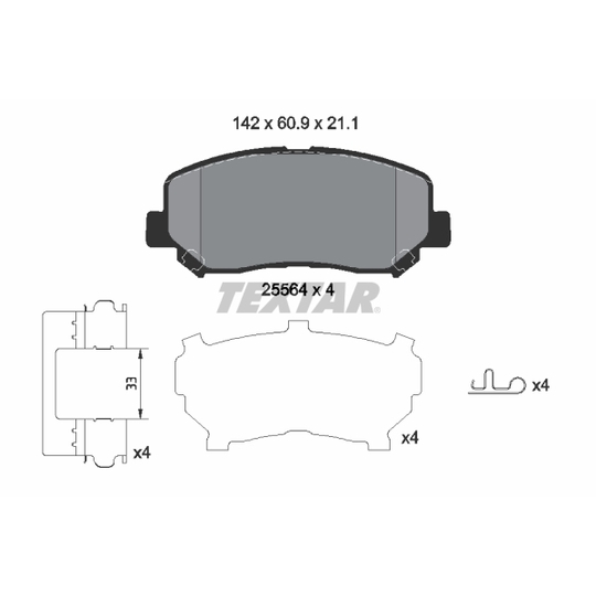 2556403 - Brake Pad Set, disc brake 