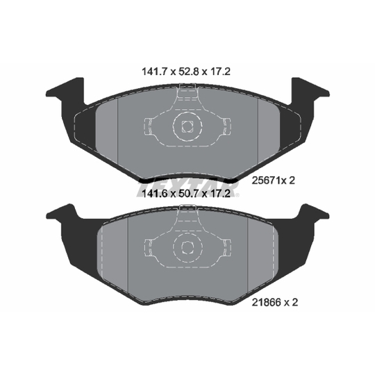 2567101 - Piduriklotsi komplekt, ketaspidur 