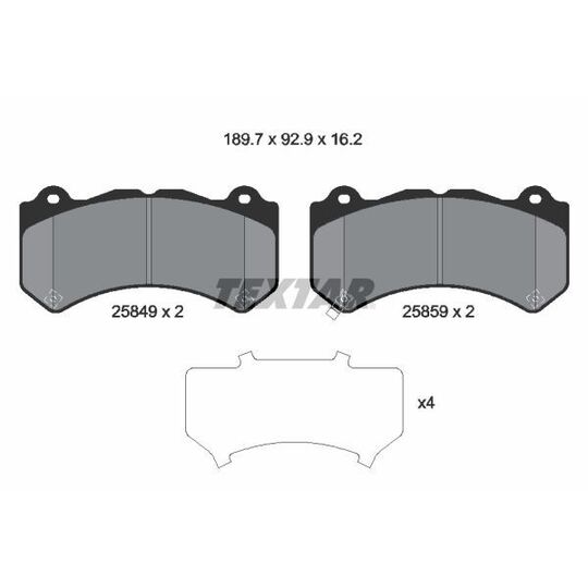 2584901 - Brake Pad Set, disc brake 
