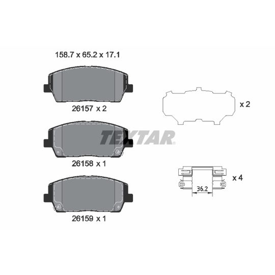 2615701 - Brake Pad Set, disc brake 