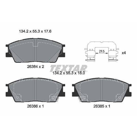 2638401 - Brake Pad Set, disc brake 