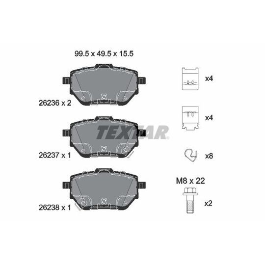 2623601 - Brake Pad Set, disc brake 