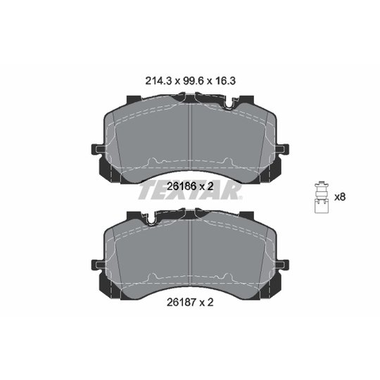 2618601 - Piduriklotsi komplekt, ketaspidur 