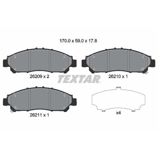 2620901 - Brake Pad Set, disc brake 