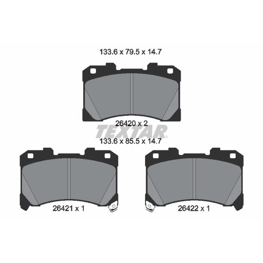 2642001 - Brake Pad Set, disc brake 