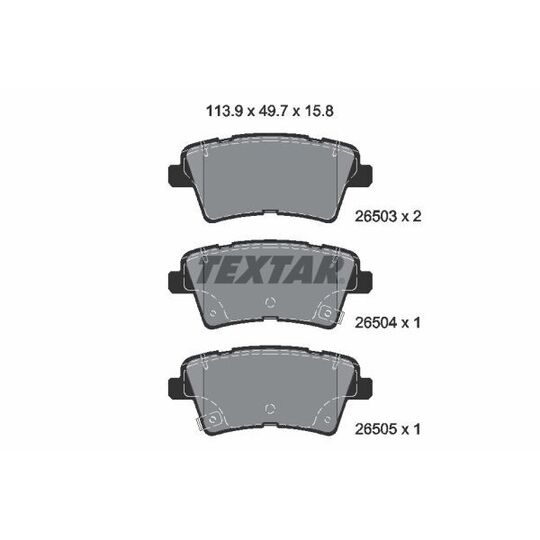 2650301 - Brake Pad Set, disc brake 