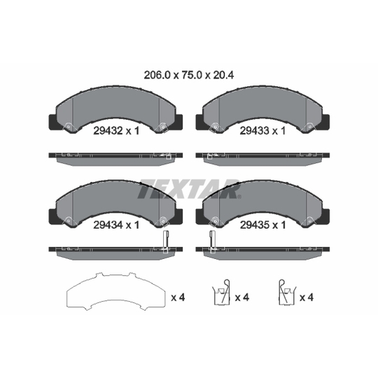 2943201 - Brake Pad Set, disc brake 