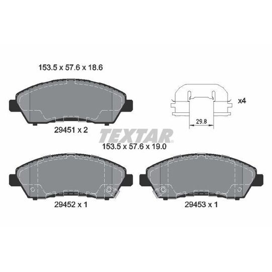 2945101 - Brake Pad Set, disc brake 