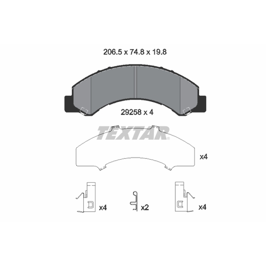 2925801 - Brake Pad Set, disc brake 
