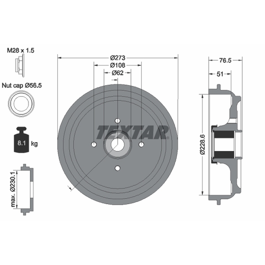 94037900 - Brake Drum 