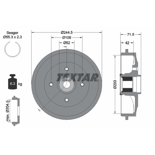 94041200 - Brake Drum 