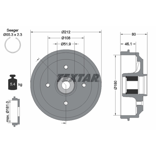 94041800 - Brake Drum 