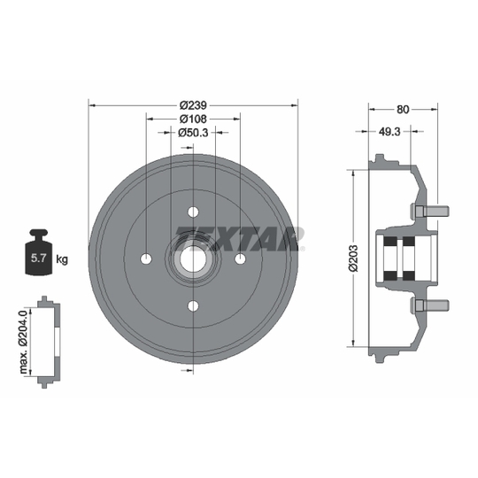 94042600 - Brake Drum 