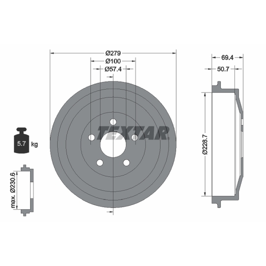 94044800 - Brake Drum 