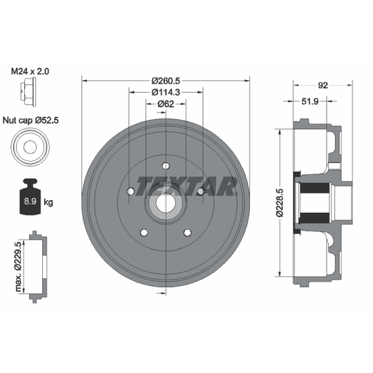 94047500 - Brake Drum 