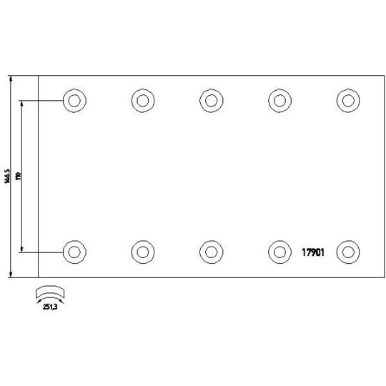 1790007 - Brake Lining Kit, drum brake 