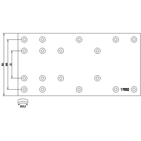 1783102 - Brake Lining Kit, drum brake 