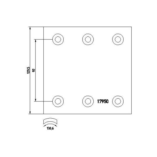 1729006 - Brake Lining Kit, drum brake 