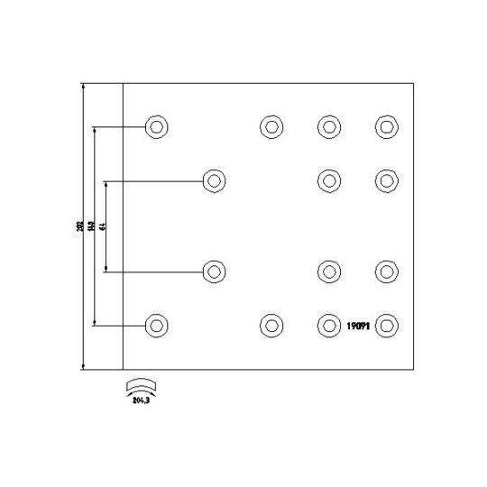 1909101 - Brake Lining Kit, drum brake 