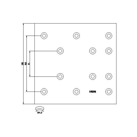 1909101 - Brake Lining Kit, drum brake 