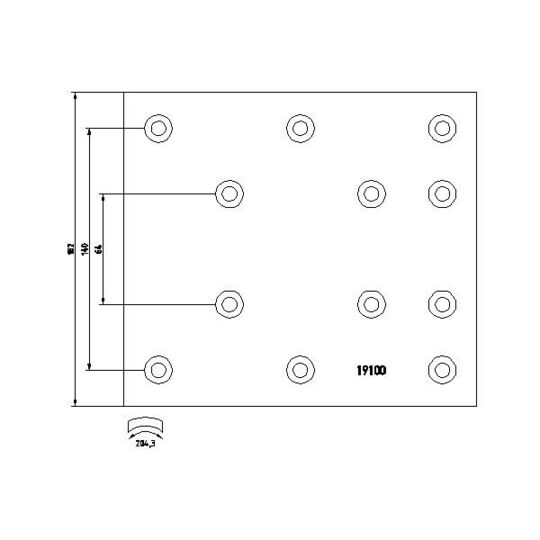 1909901 - Brake Lining Kit, drum brake 