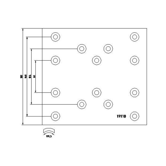 1910903 - Brake Lining Kit, drum brake 